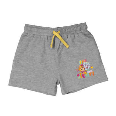 United Labels® Shorts Paw Patrol Shorts für Mädchen Skye & Everest - One Team Grau
