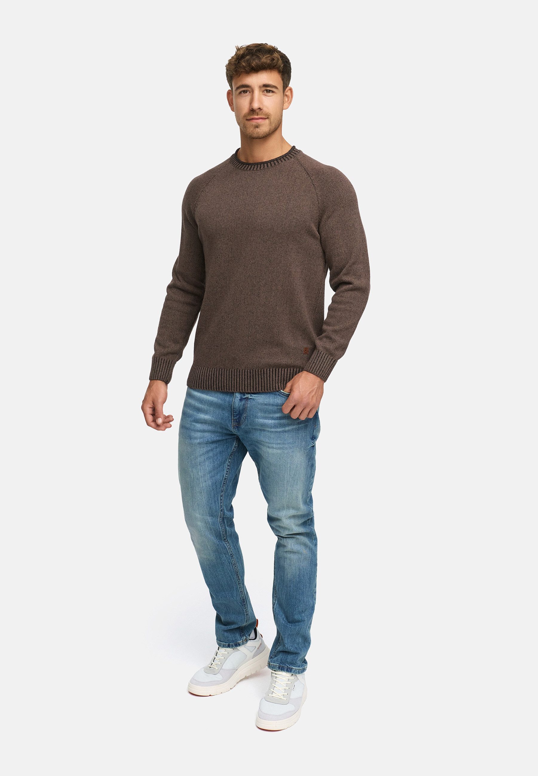 Indicode Strickpullover Herren INMassum Pullover Herrenpullover Strickpullover mit Rundhals-Ausschnitt
