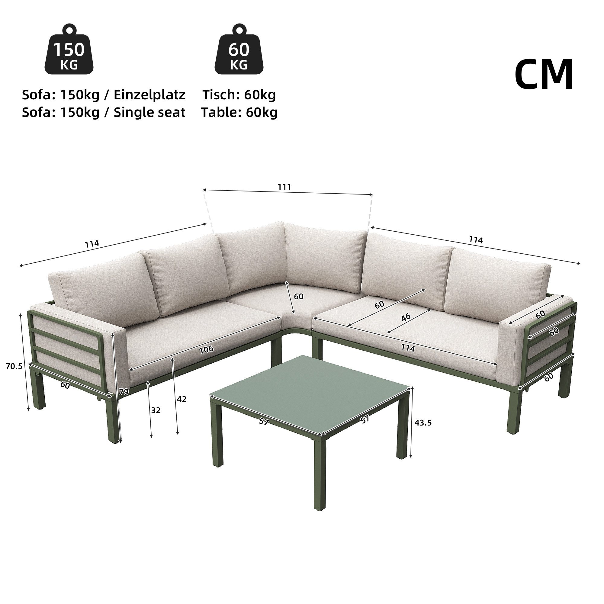 Celya Gartenlounge-Set Gartenlounges Balkon, Gartenmöbel Set günstig online kaufen