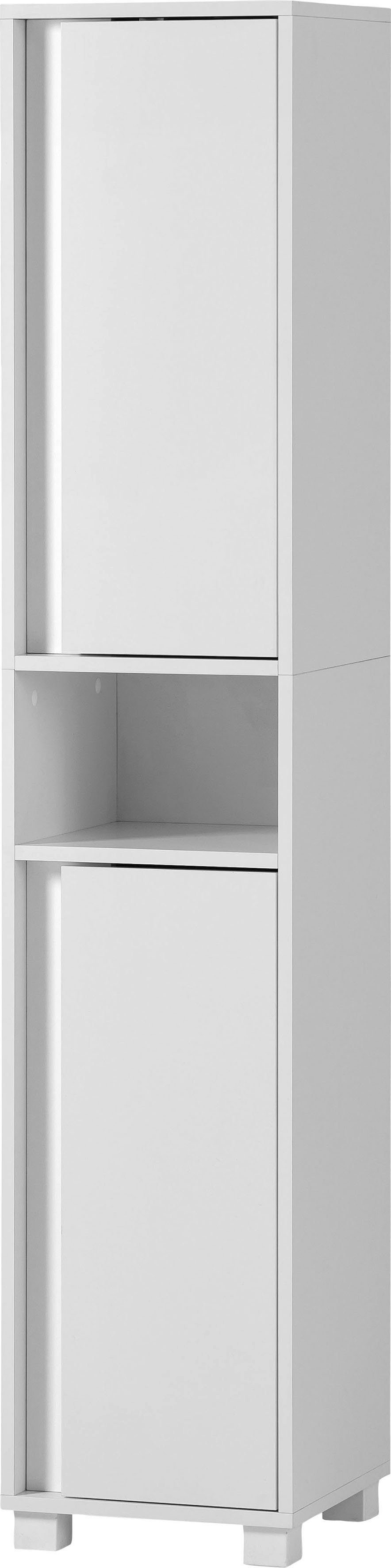 INOSIGN Hochschrank 32cm Badmöbel, Breite Dex weiß | weiß