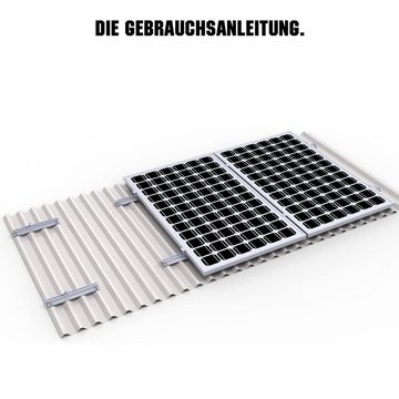 GLIESE 30cm Aluminium Solarmodule Montage Schiene Solarmodul-Halterung, (set)