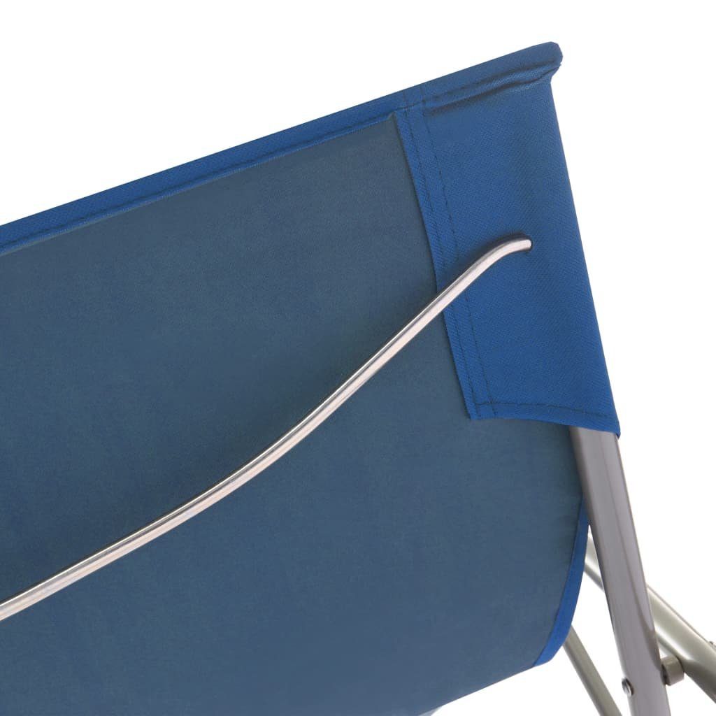 vidaXL Gartenstuhl Klappbare Strandstühle 2 (2 Blau Oxford-Gewebe und Stahl Blau Stk. St) Blau 