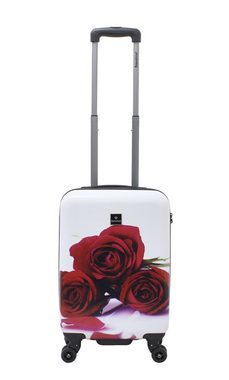 Saxoline® Koffer Saxoline Spinner 4 Rollen TSA Gr. S/M/L/SET Red Roses, 4 Rollen, TSA-Zahlenschloss