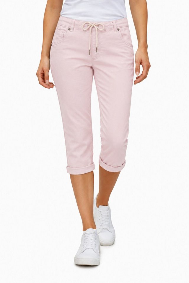 SUBLEVEL Shorts Damen 3/4 Capri Hose leichte Sommerhose mit Gürtel Leichte Caprihose mit Stretchkomfort, Slim Fit