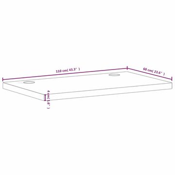 vidaXL Schreibtisch Schreibtischplatte 110x60x4 cm Massivholz Buche Arbeitsplatte Bürotisc