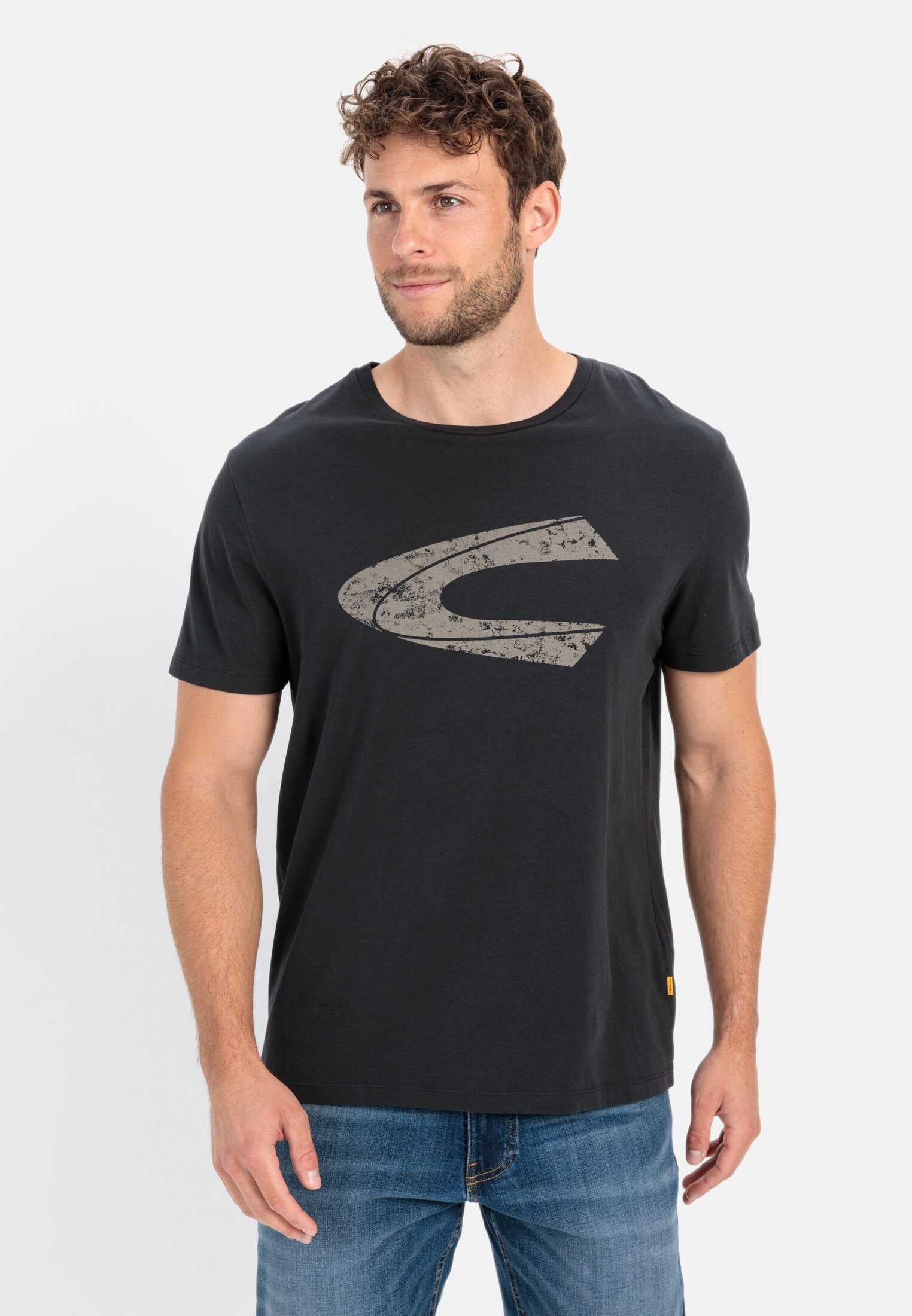 camel active Print-Shirt T-Shirt mit Print aus nachhaltigem Organic Cotton