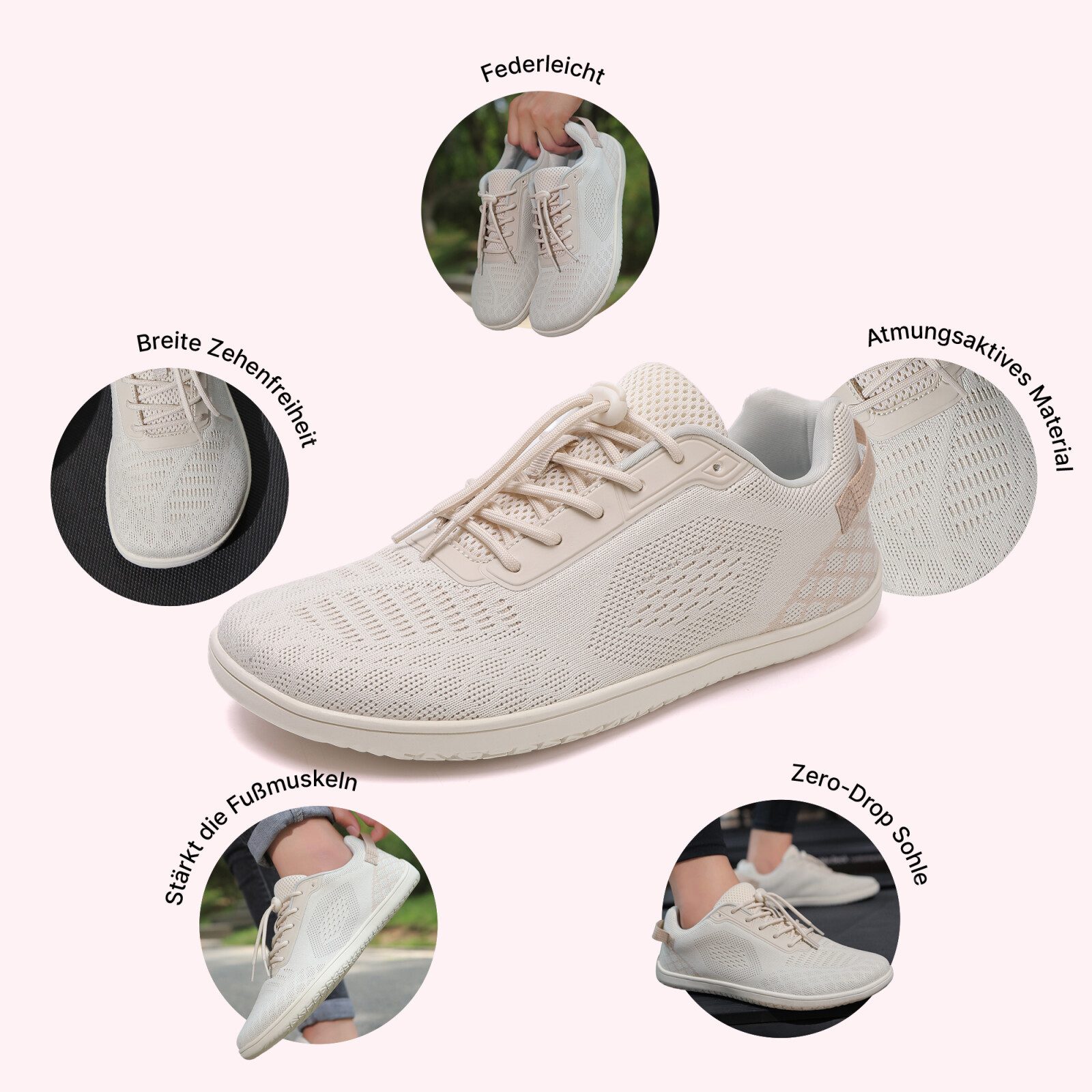 DOTALES Litestep Barfußschuhe Damen & Herren Barfuß Sneaker Barfußschuh Barfuß Sneaker, Minimalschuhe