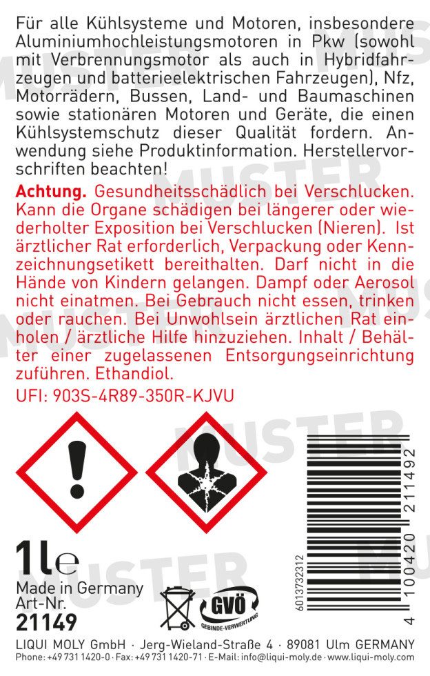 Liqui Moly Kühlerfrostschutz Liqui Moly Kühlerfrostschutz KFS 11 1 L