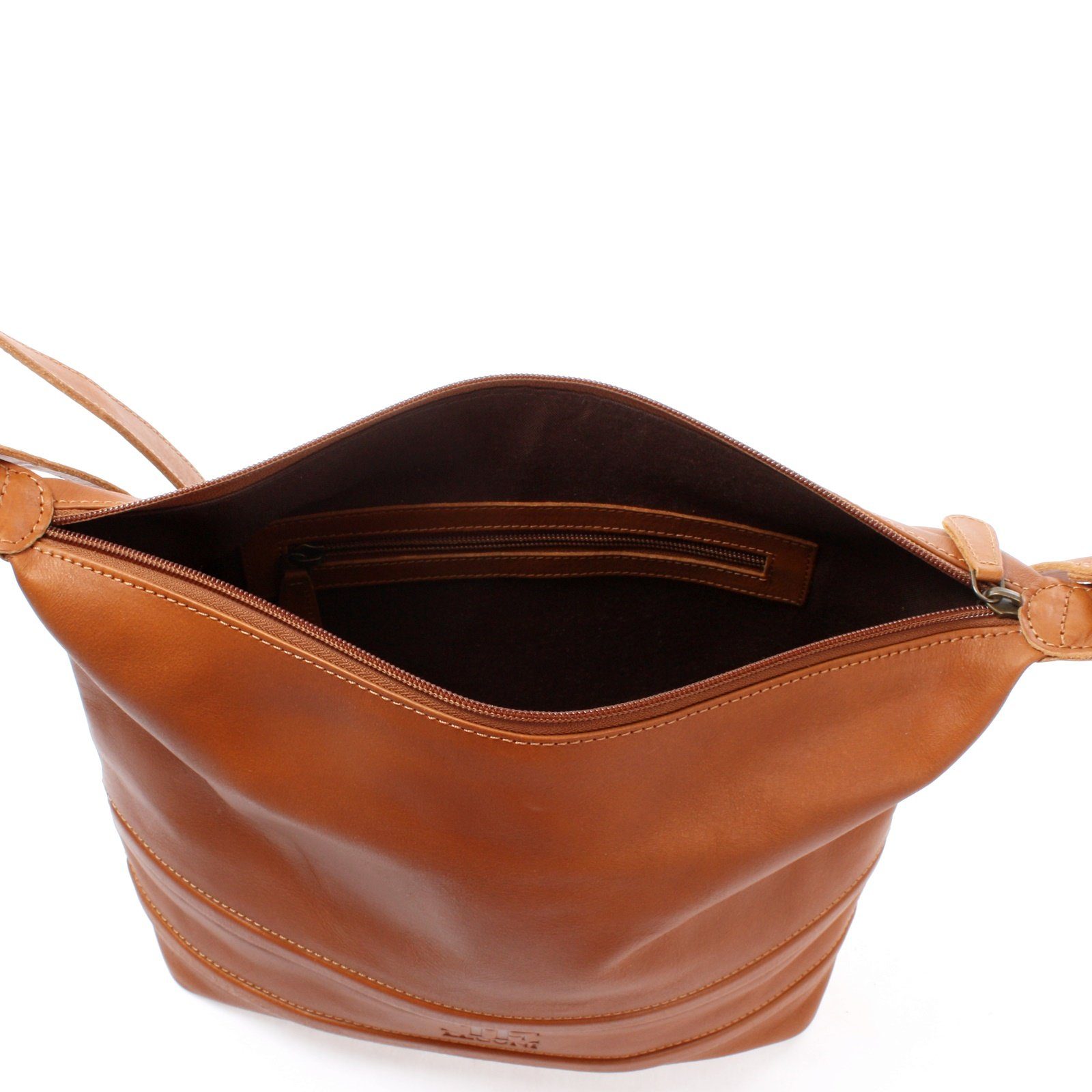 LECONI Umhängetasche Handtasche Beuteltasche Ledertasche Shopper Damentasche Leder LE0064, Echtleder – verstellbarer Schulterriemen – 33×28×10 cm – Bild 5 von 5