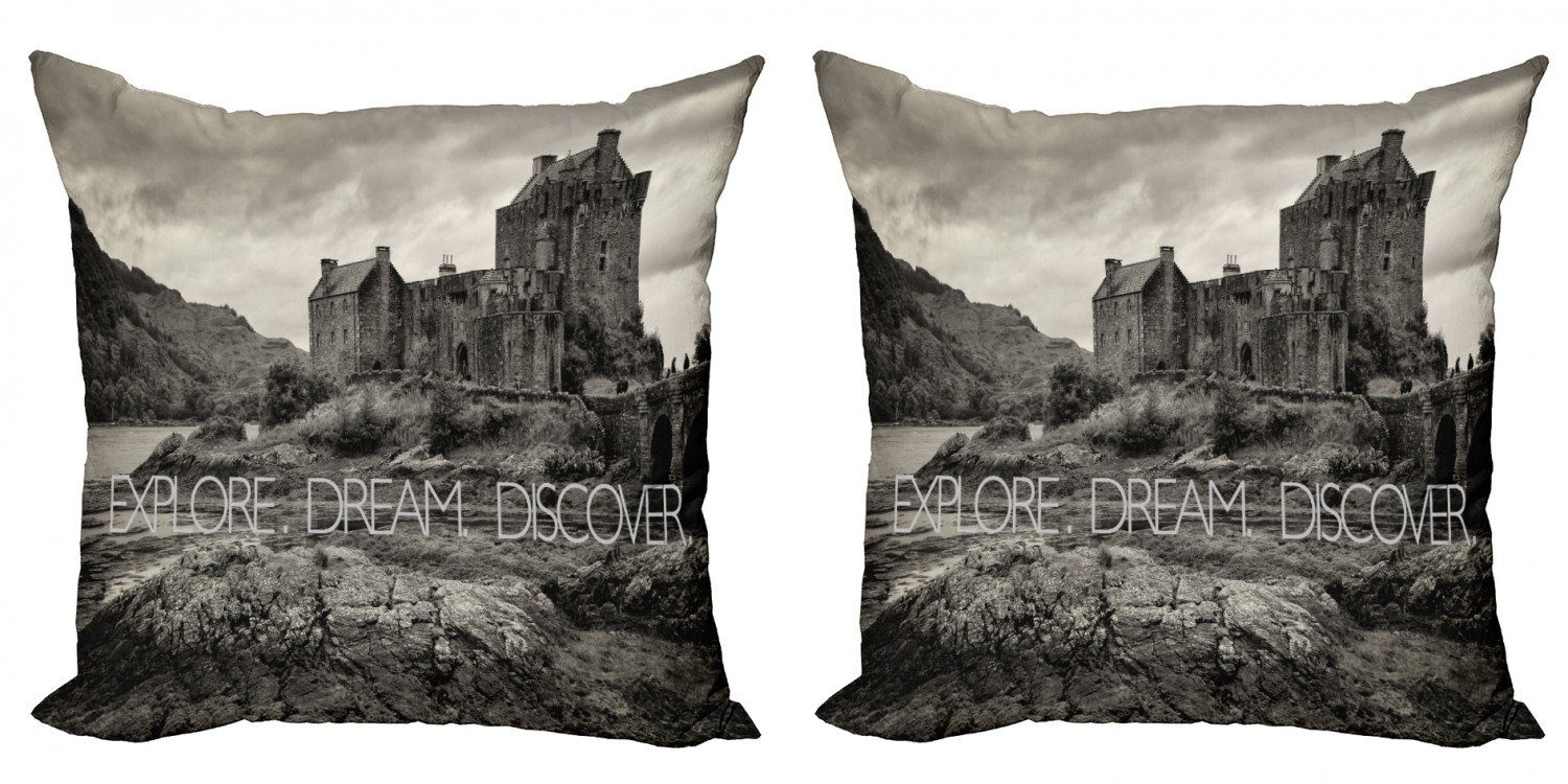 Kissenbezüge Modern Accent Doppelseitiger Digitaldruck, Abakuhaus (2 Stück), Traum Eilean Donan Castle Schottland