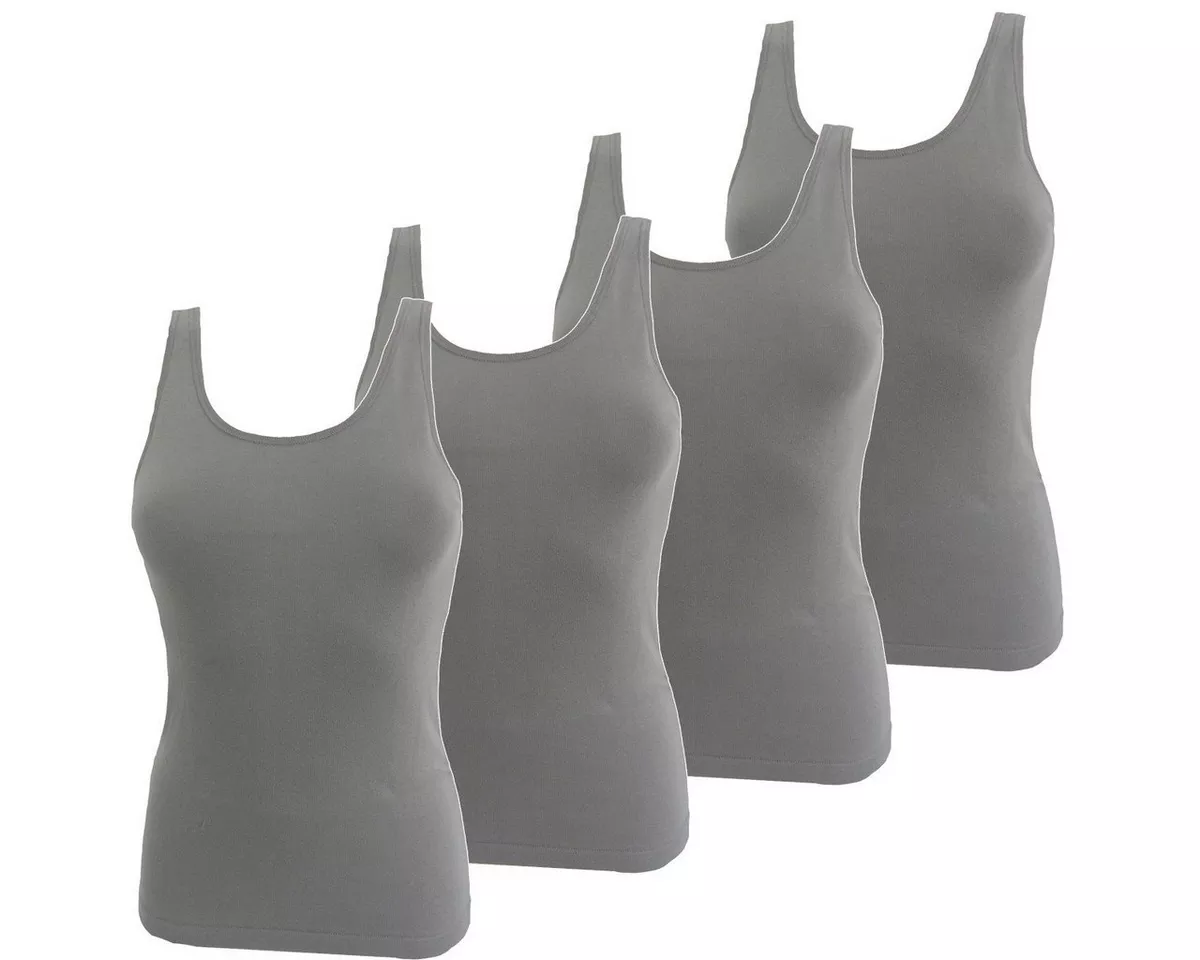 HERMKO Achseltop 1310 (Pack, 4er) Tank Top, Achselhemd, 100 % Bio-Baumwolle, Basic, Shirt, Feinripp