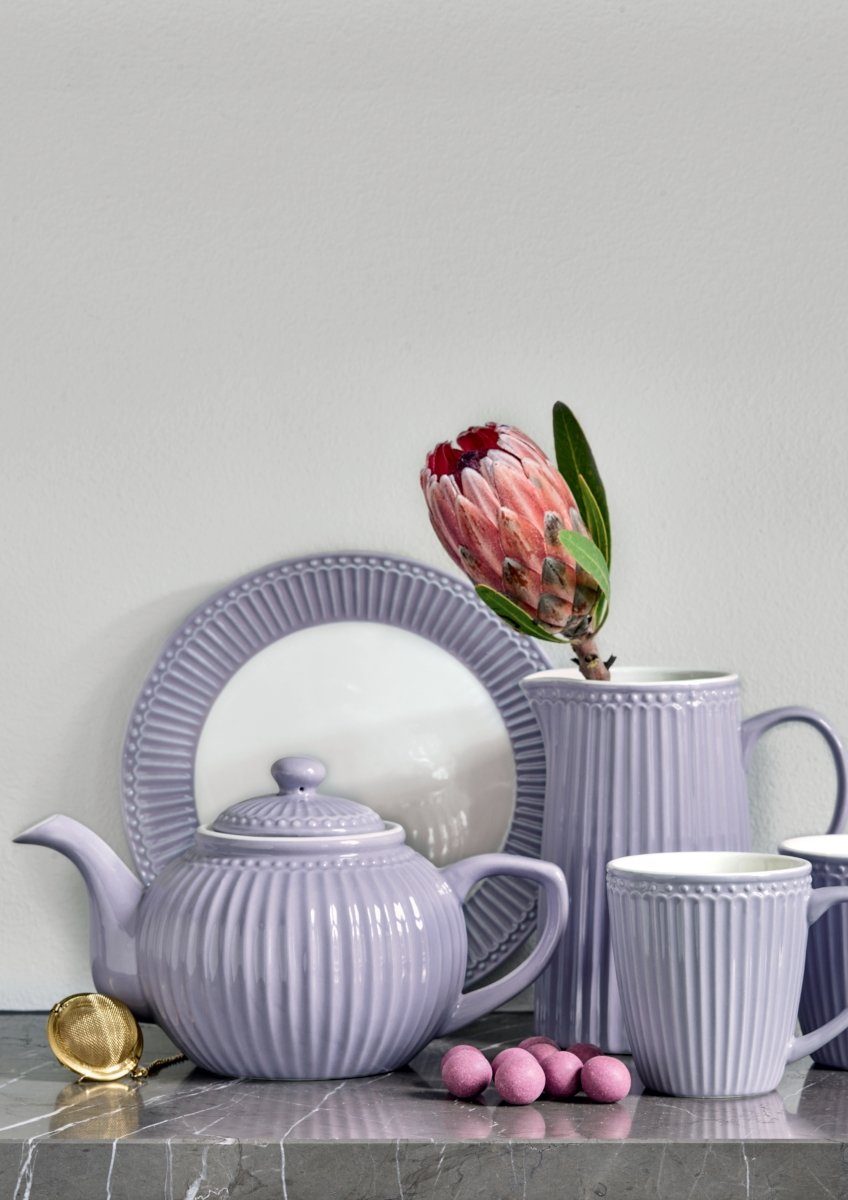 Greengate Becher Alice Becher mit Henkel lavender 0,4 l, Stoneware