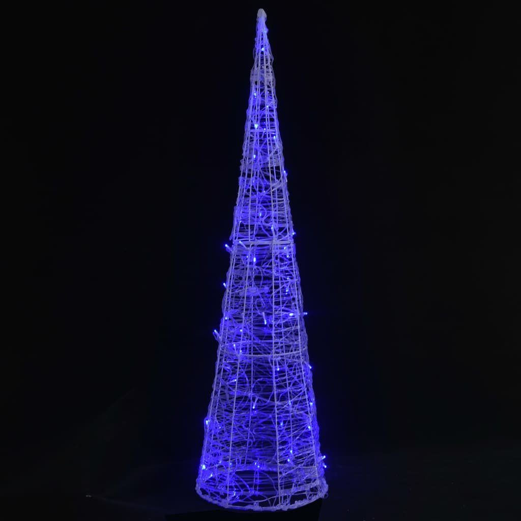vidaXL Lichterkette 120 cm LED-Leuchtkegel Acryl Deko Pyramide Blau 120 cm
