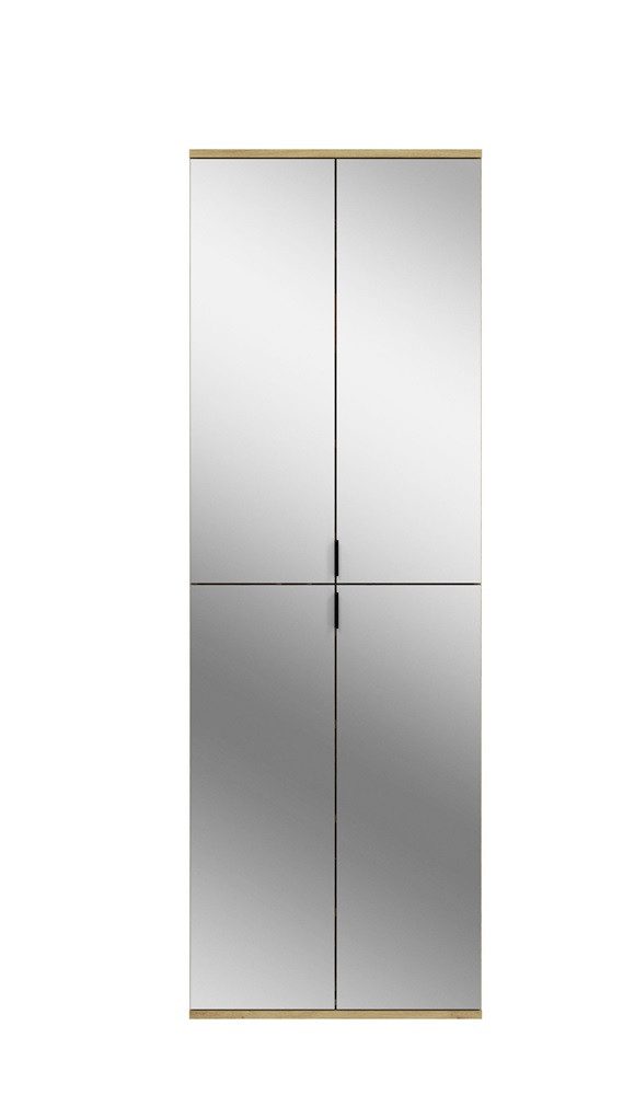 xonox.home Kleiderschrank Garderobenschrank Projekt X Artisan Eiche, Spiegeltüren, 2-teilig (2-St) Garderoben-Set, Flurgarderoben Set in Eiche 2-teilig, Kompaktgarderobe