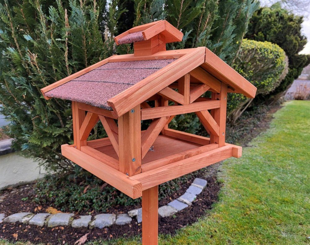 MYPETS Vogelhaus Vogelhaus WILDBICHL mit Ständer Vogelfutterhaus Futterhaus Vogel Haus