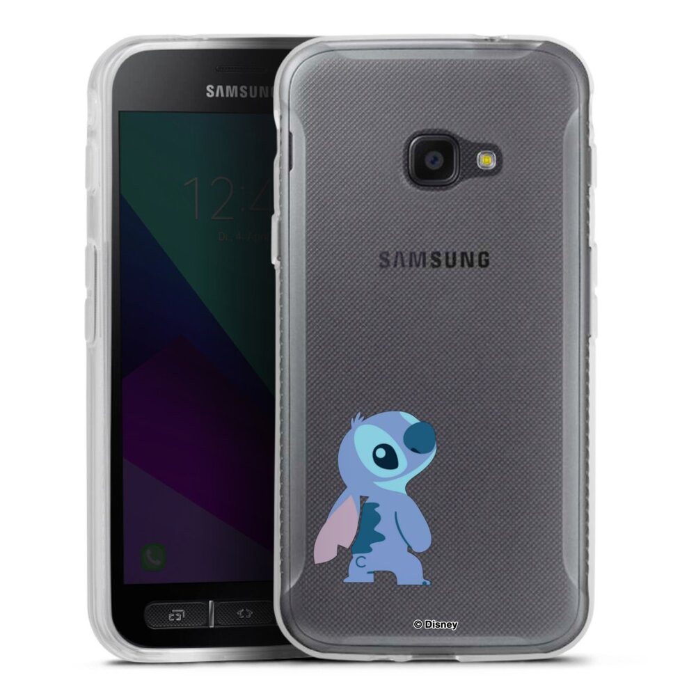 DeinDesign Handyhülle Lilo & Stitch Fanartikel Disney Stitch Smiling, Samsung Galaxy Xcover 4 Silikon Hülle Bumper Case Handy Schutzhülle