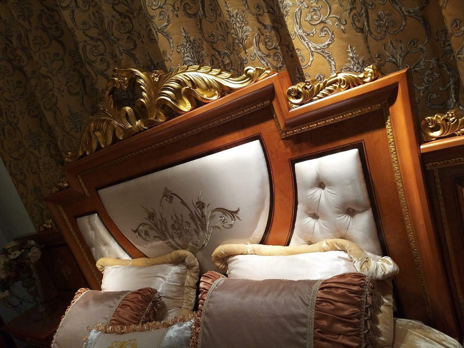 Möbel 2x Bett Nachttische Italienische Schlafzimmer-Set, Schlafzimmer JVmoebel 3tlg. + Set