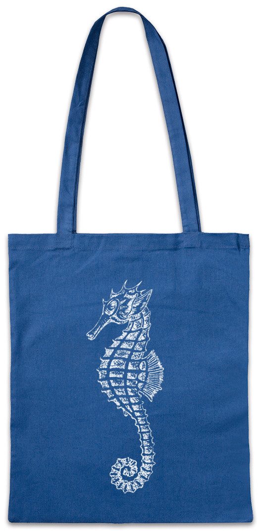 Beuteltasche Sea Horse II Stofftasche Seepferdchen Tattoo Oldschool Sailor Nautical