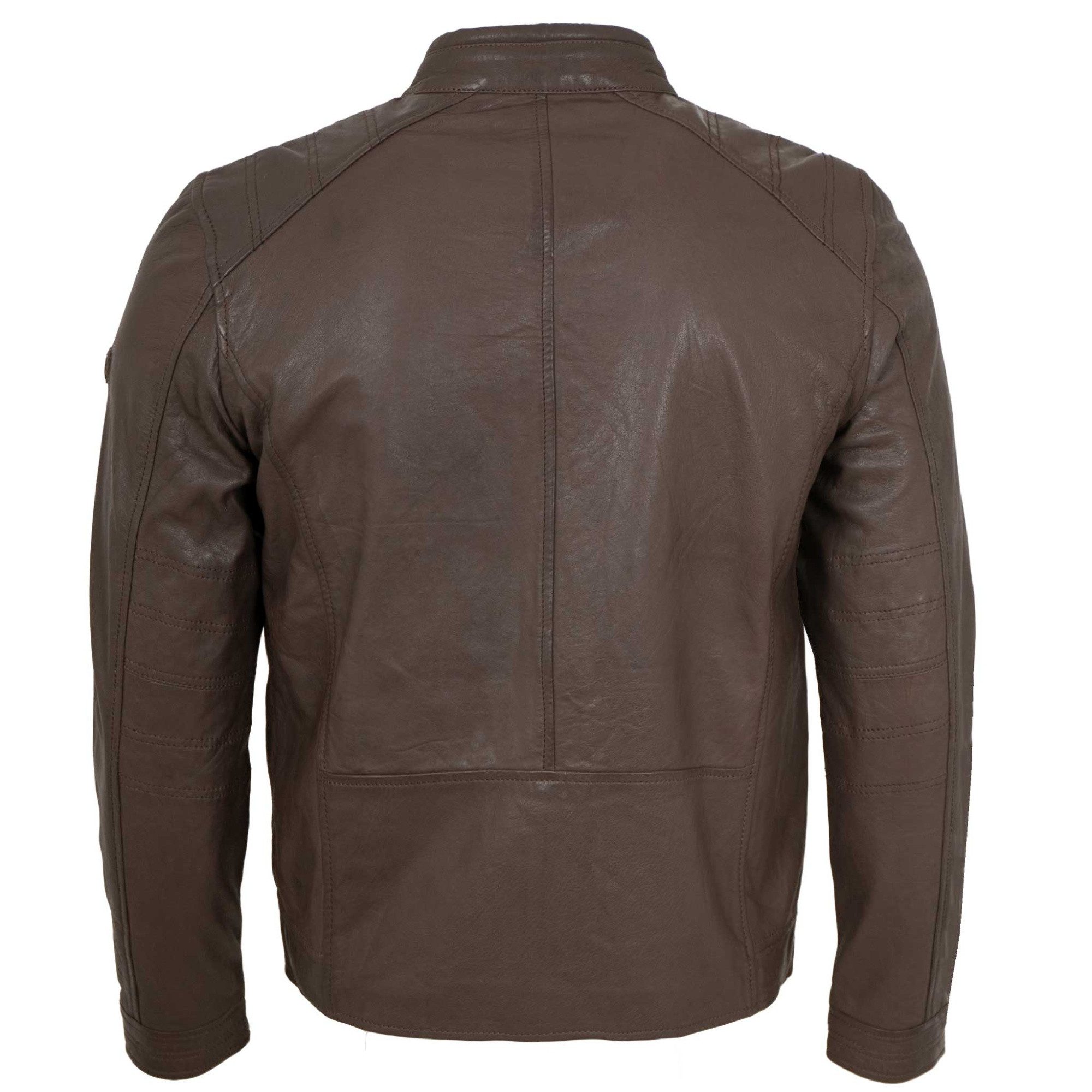 Jilani Lederjacke Riga-6 Jilani Collection - Herren Lederjacke Lammnappa braun