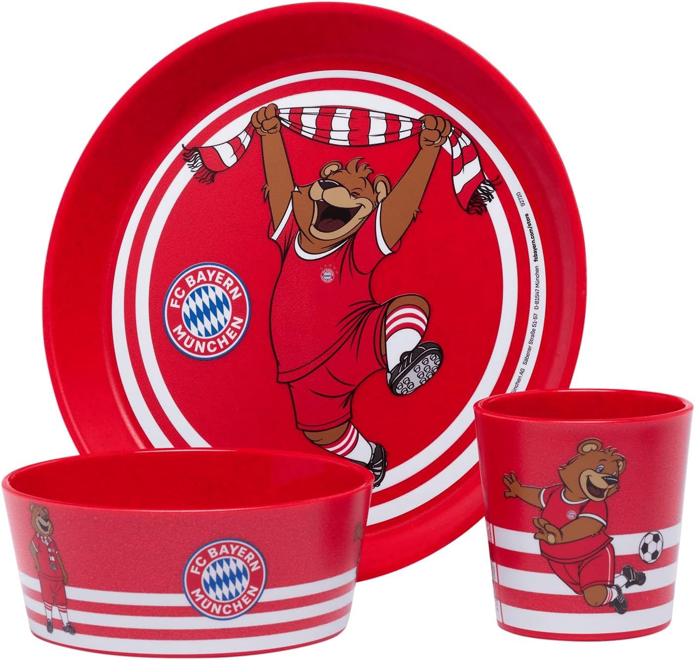 FC Bayern München Kindergeschirr-Set Kindergeschirr Set Berni 3 teili, 100% Polypropylen