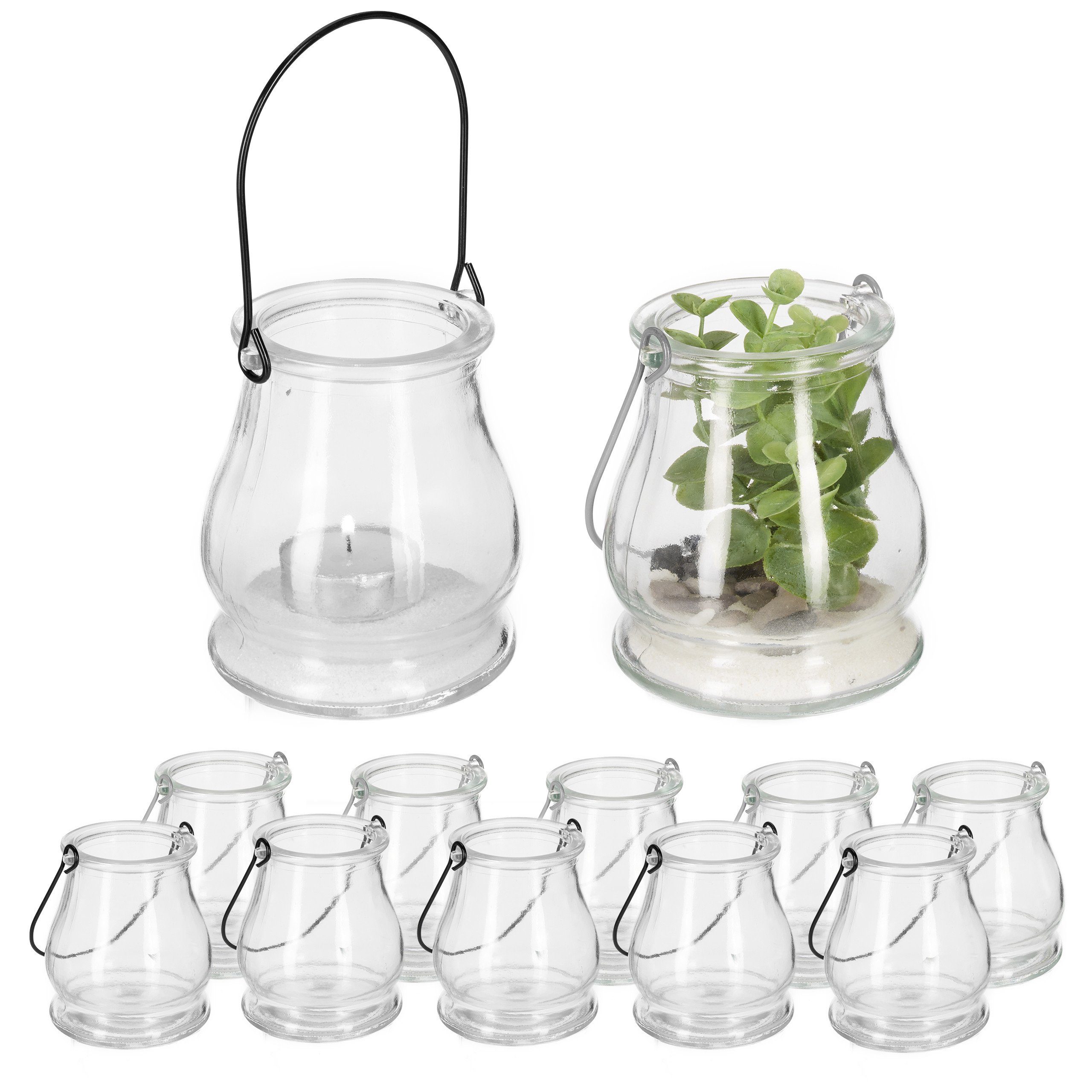 relaxdays Windlicht Transparentes Windlicht im 12er günstig online kaufen