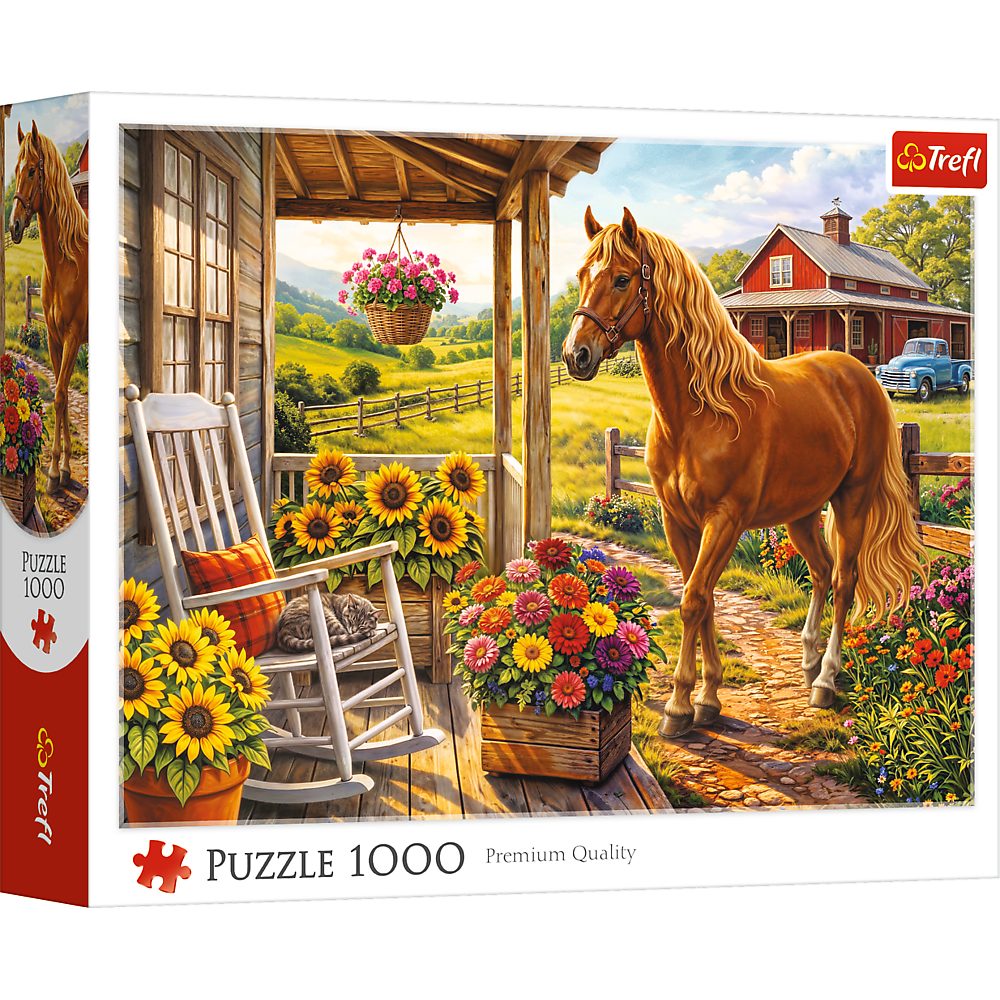 Trefl Puzzle Trefl, Pferd auf der Farm - 1000 Teile Puzzle, 1000 Puzzleteile