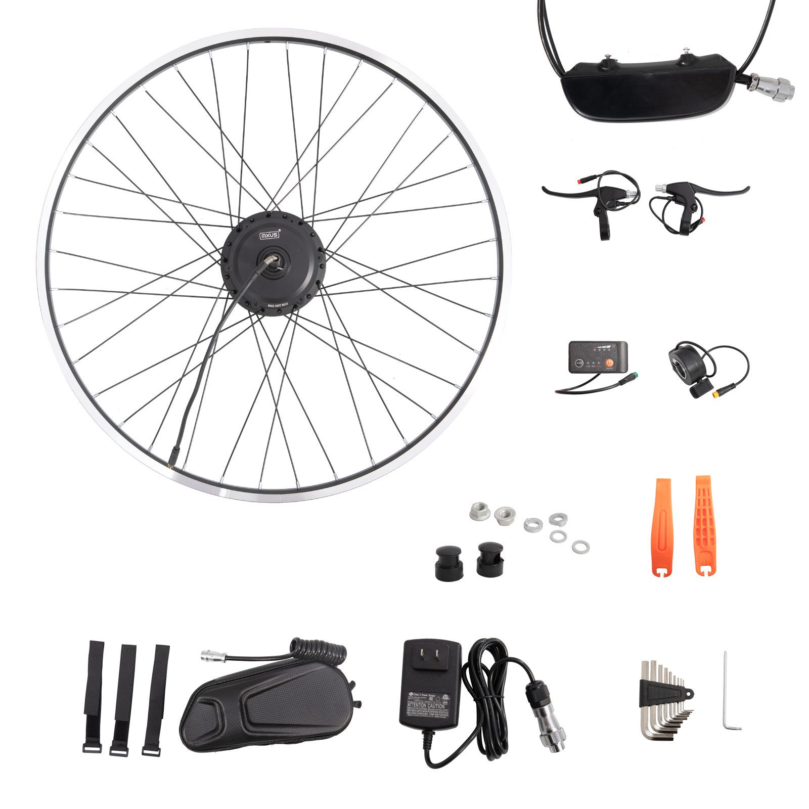 HILAND Laufrad 29 Zoll MTB E-Bike Komplett-Kit mit Daumengas & Bremshebel