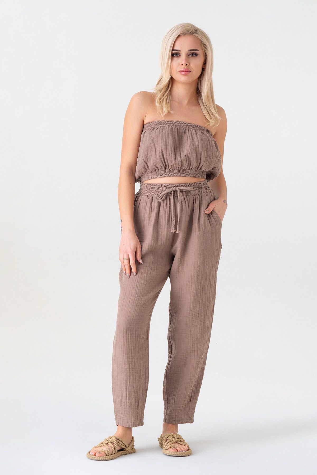 WENOR Schlupfhose Musselin Sommerhose, 100 % Baumwolle, elastischer Bund, K günstig online kaufen