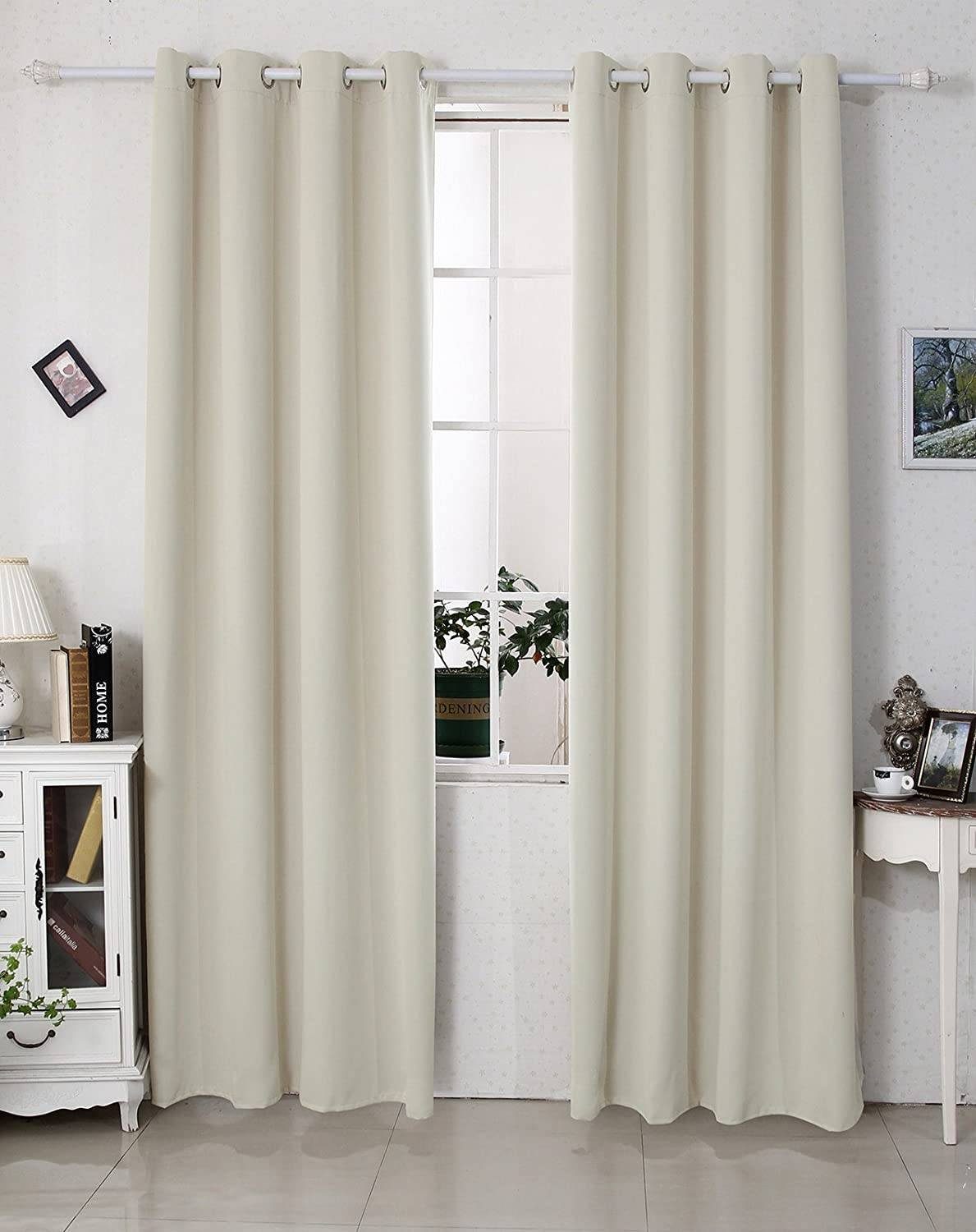 Vorhang, Woltu, beige blickdicht, g/m² (1 Ösen Thermovorhang mit 250 Ösen, St)