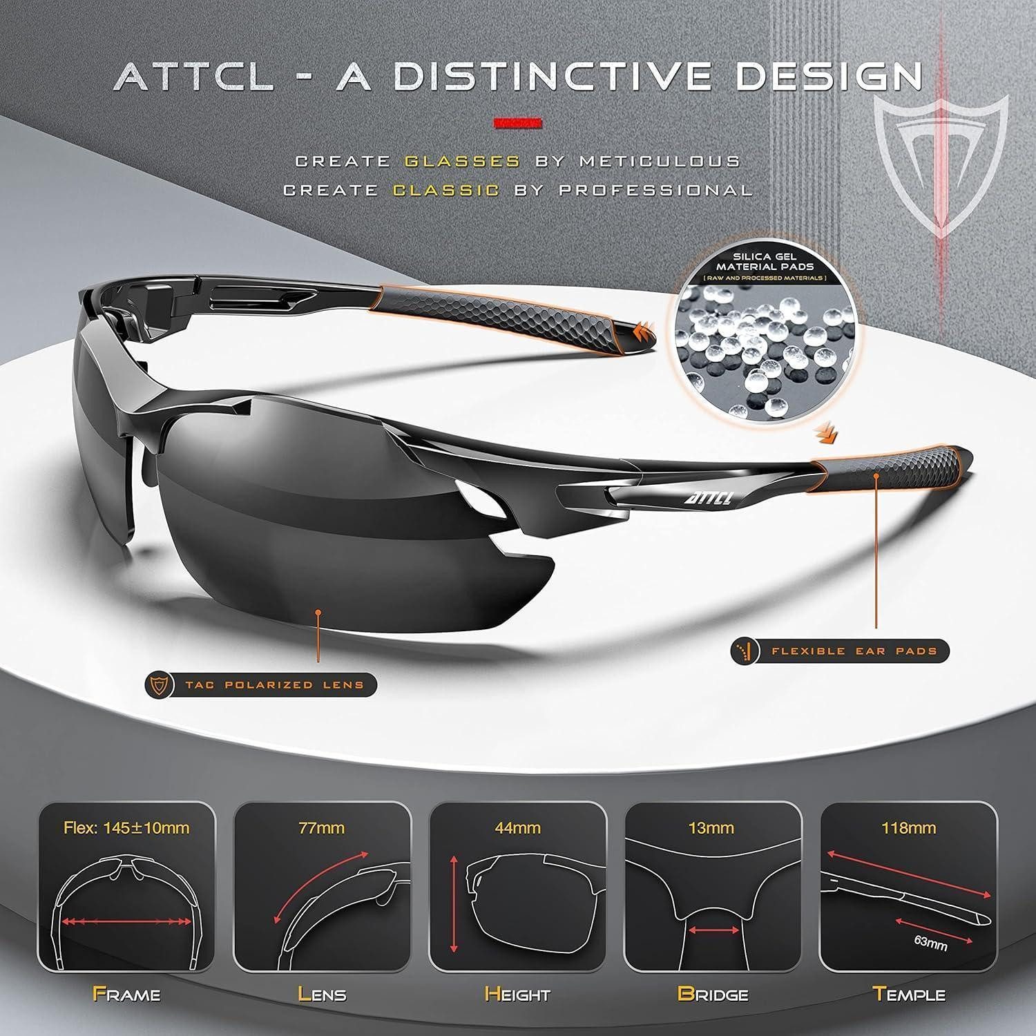 LuxusKollektion Fahrradbrille Sonnenbrille Herren polarisierte 7027-schwarz Non-verspiegelt