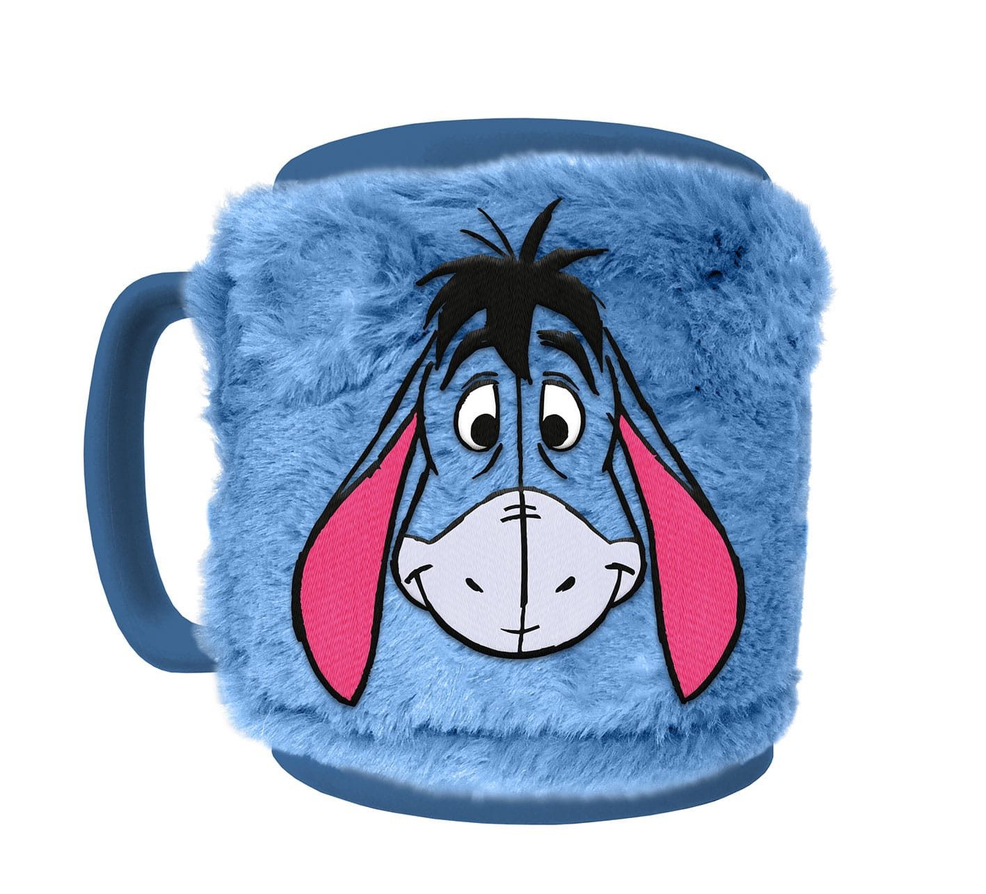 Pyramid International Tasse Disney Fuzzy Tasse Winnie Puuh I-Aah, 1-tlg., Flauschiges Plüschtuch, mit Klettverschluss befestigt