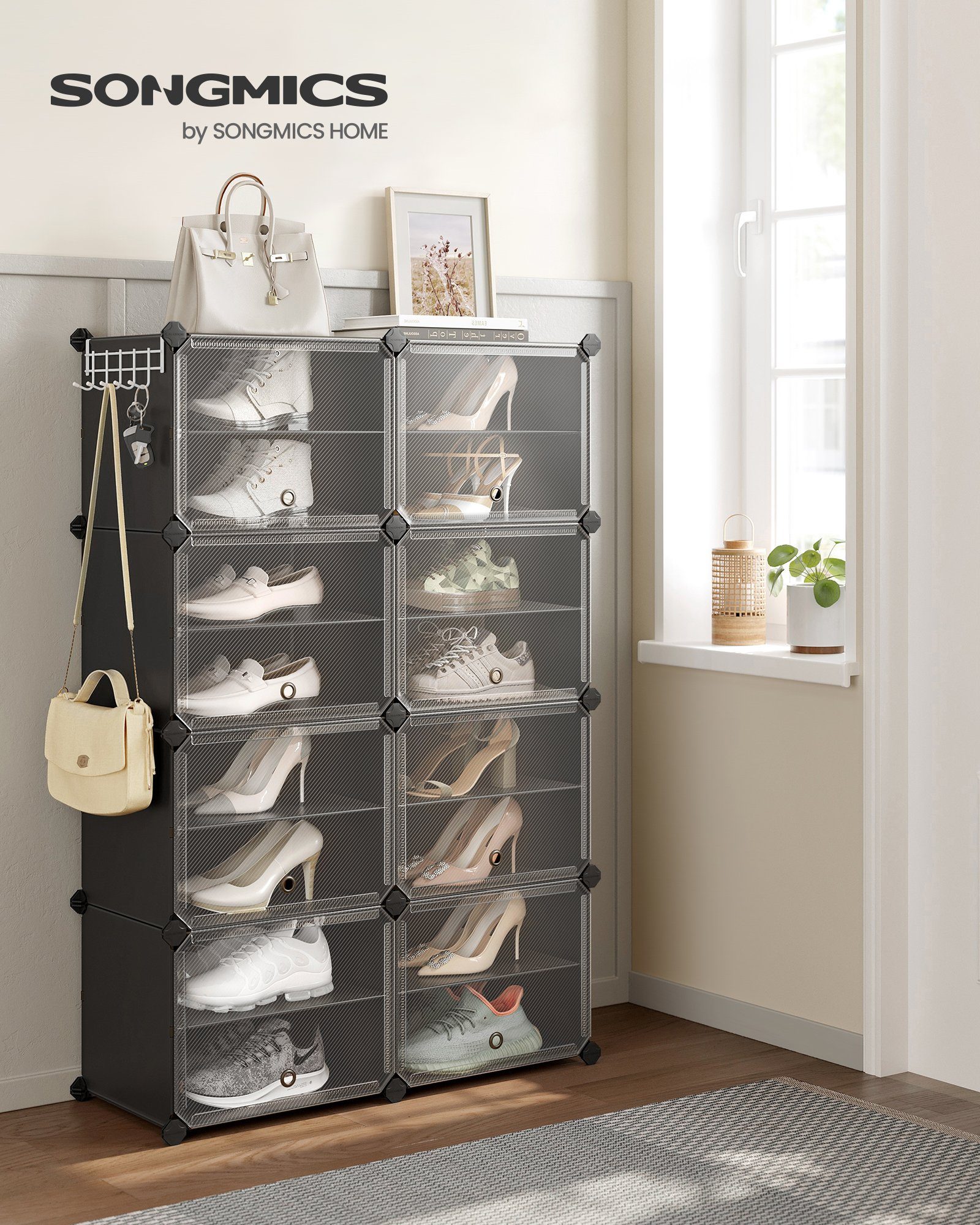 SONGMICS Schuhregal Schuhschrank, 4/6/8/10/12 Fächern mit günstig online kaufen