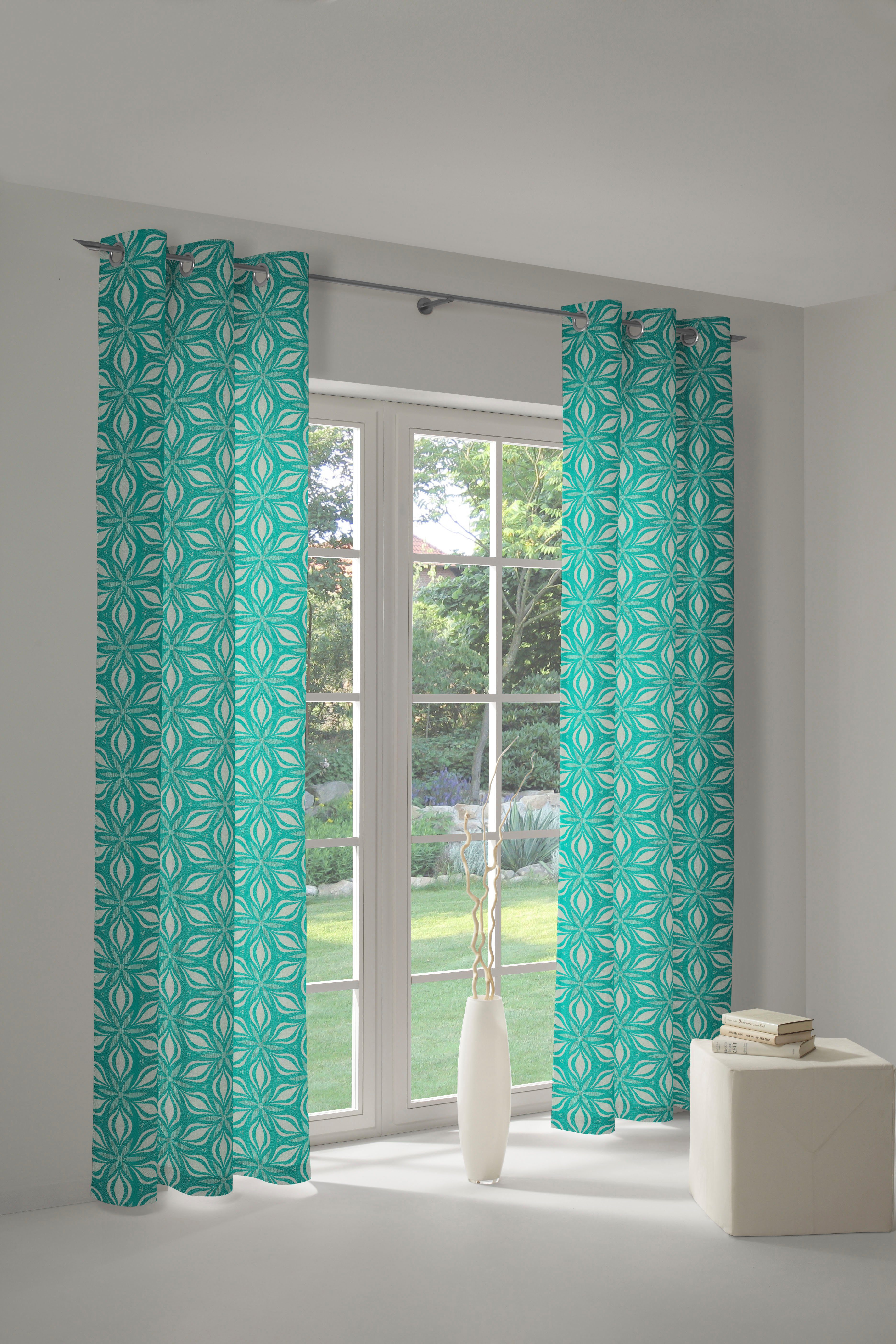 Adam Vorhang Retro Floret, Ösen (1 günstig online kaufen