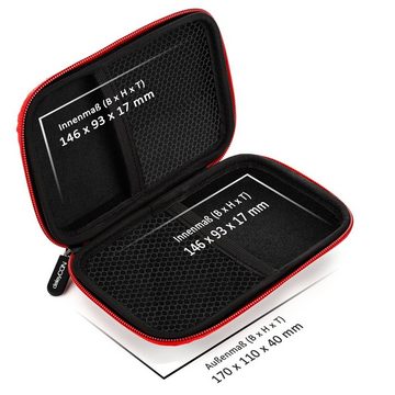 deleyCON Festplattentasche deleyCON Festplattentasche Case für 2,5 Zoll" HDD SSD 2 Fächer