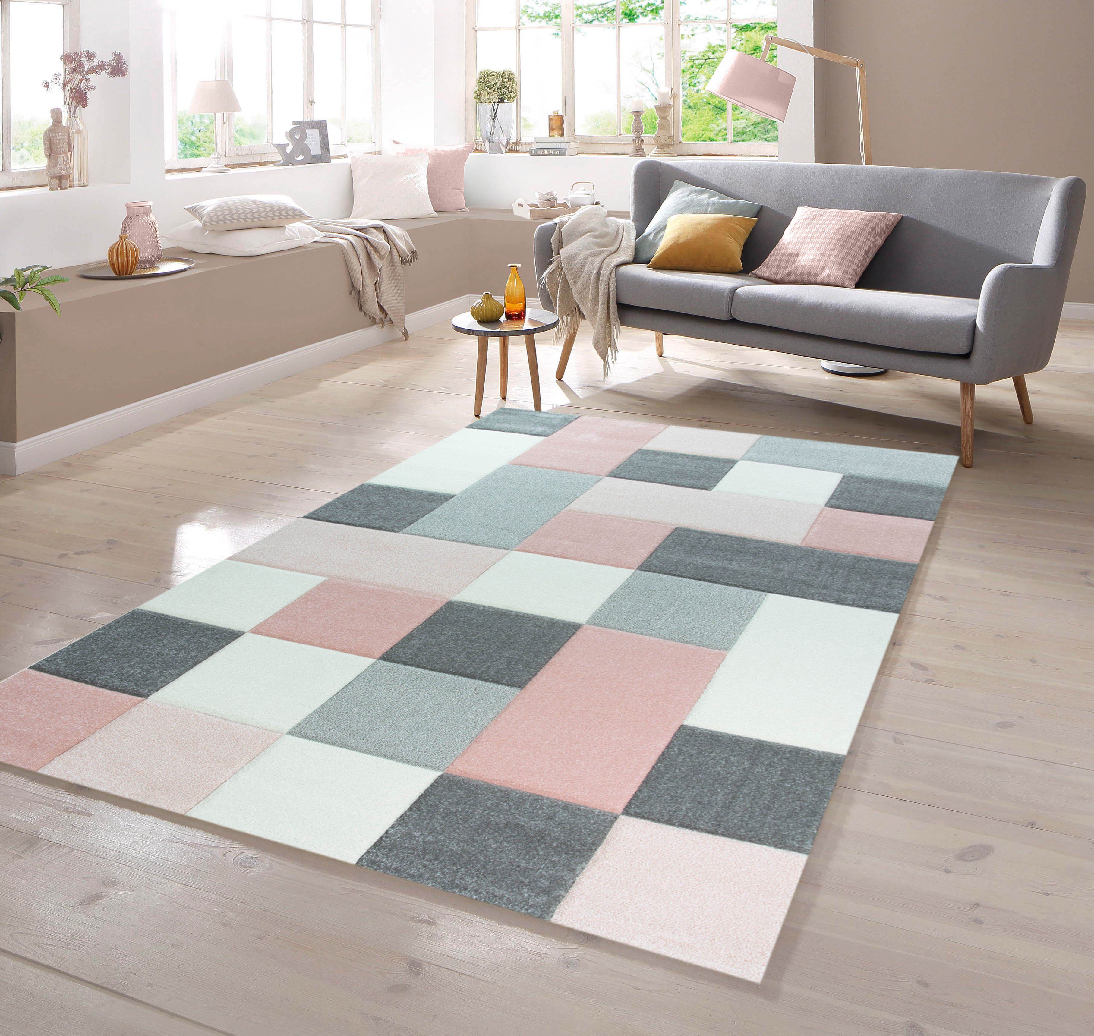 TeppichHome24 Teppich Moderner Teppich mit Karo günstig online kaufen