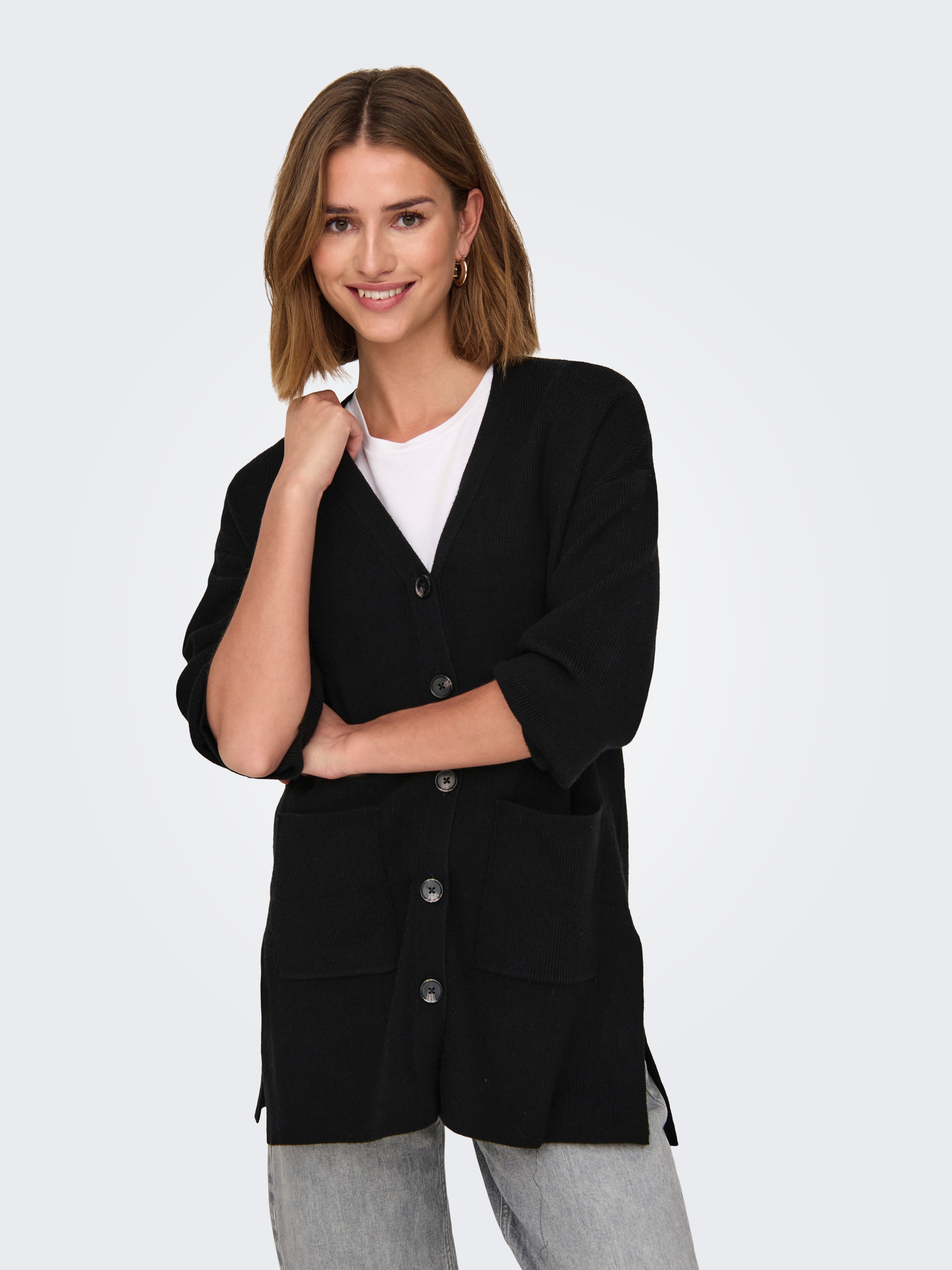 ONLY Strickjacke ONLKATIA LS RIB V LOOSE CARDIGAN CC KNT günstig online kaufen
