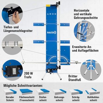 BAUTEC Heißdrahtschneider GAZELLE 6 » 10x Schneidedraht + Schleifraspel » Styroporschneider, Kombi-Set