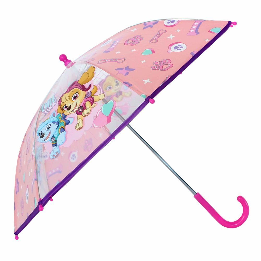 PAW PATROL Stockregenschirm Stockschirm Mädchen transparent Paw Patrol Kinder  Regenschirm