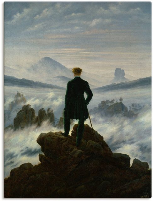 Artland Wandbild »Der Wanderer über dem Nebelmeer. Um 1818«, Mann (1 Stück)-Otto