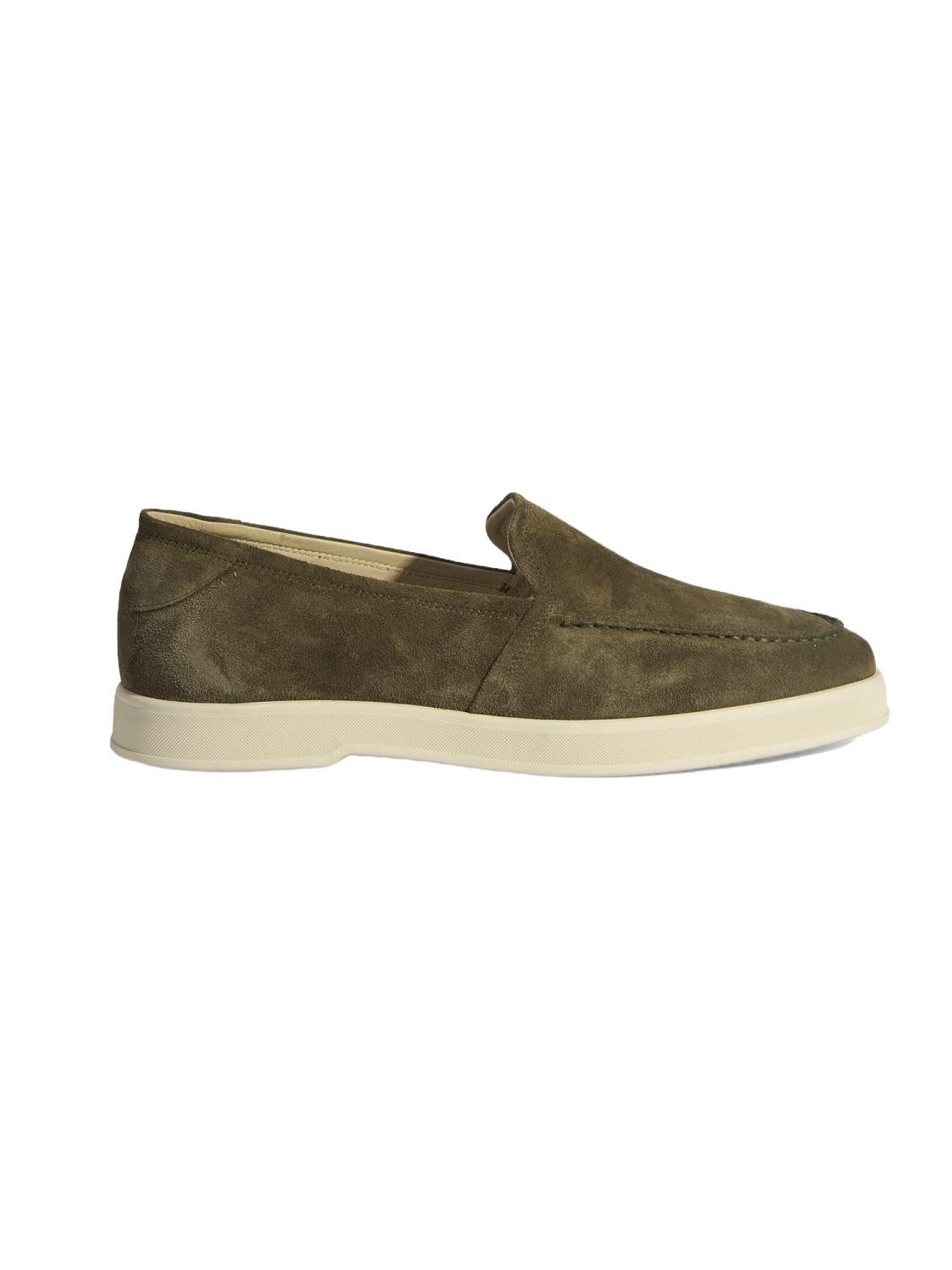 Desa Herren-Slipper – Obermaterial aus Wildleder, Lederfutter, flacher Abs Loafer