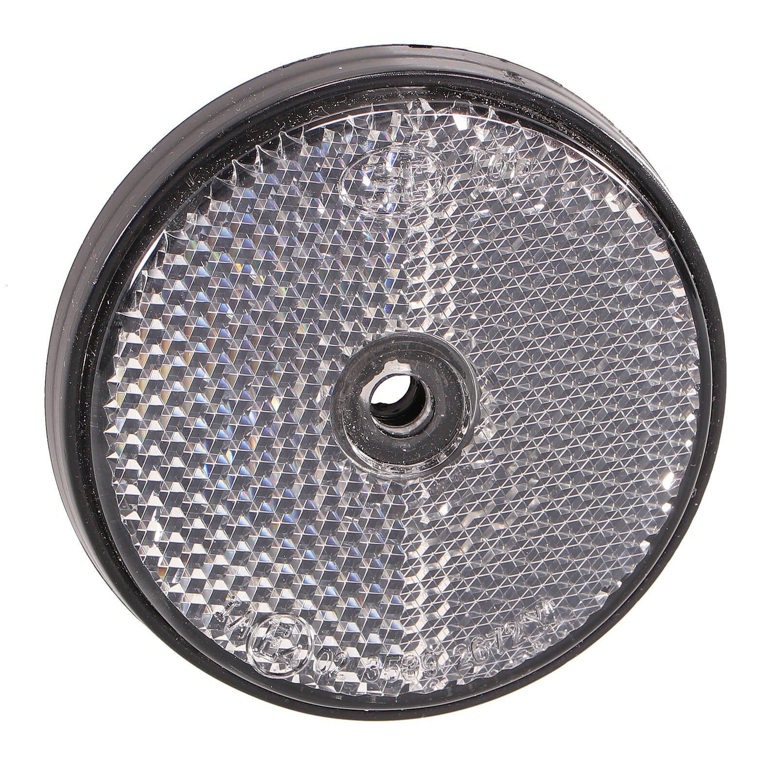 8x Katzenaugen Reflektoren Weiß | E-geprüft | Für Auto, Anhänger & Wohnwagen | 60mm Durchmesser