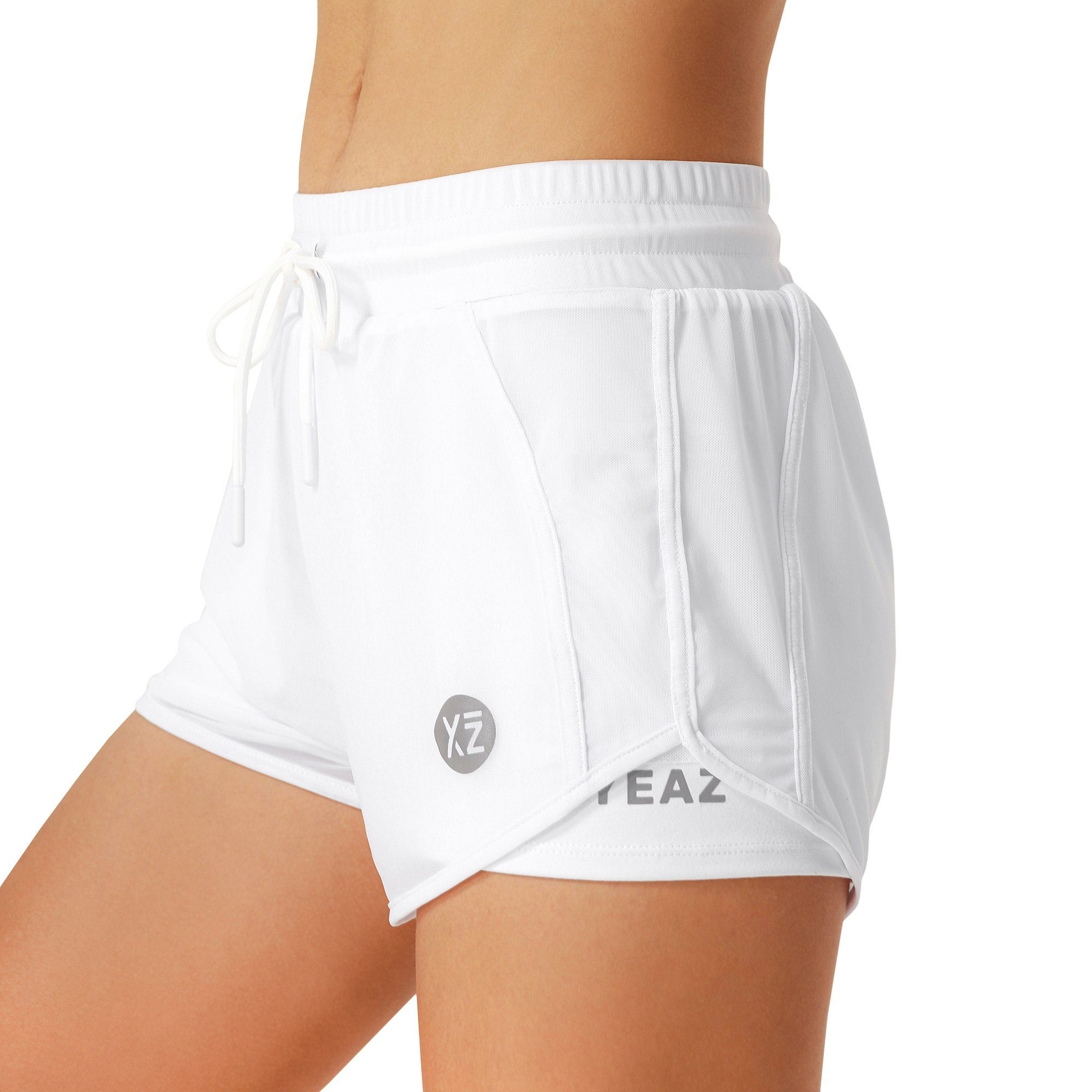 YEAZ (2-tlg) shorts weiß SQUAT Yogashorts