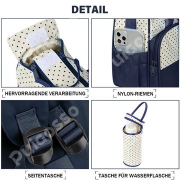 Cbei Wickeltasche 5-tlg.Multifunktions-Wickelrucksack-Set mit Beißring+Flaschenhalter