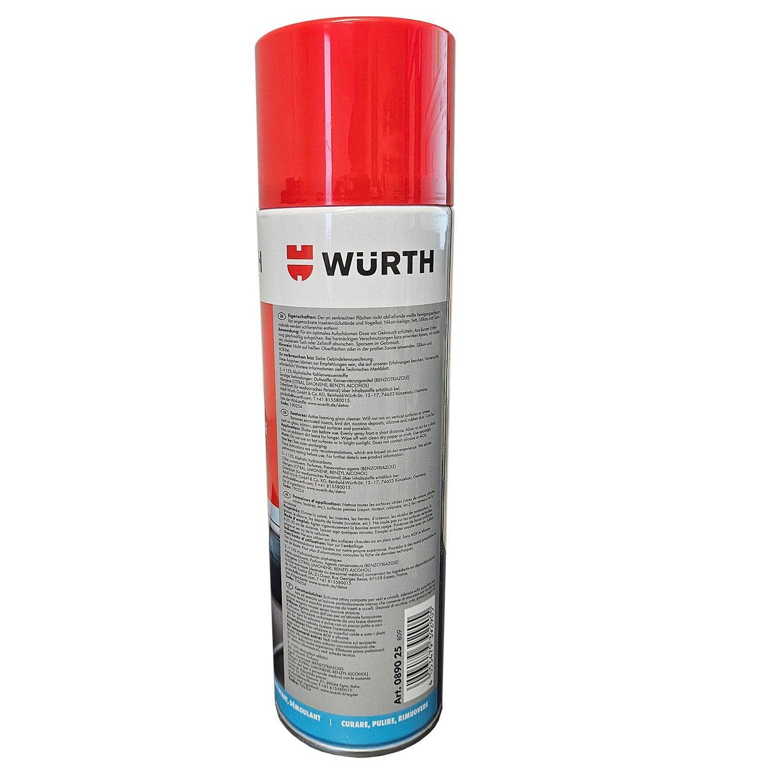 Würth Würth Aktiv Scheibenreiniger Dose 500 ml 089025 Auto-Reinigungsmittel (Glasreiniger)