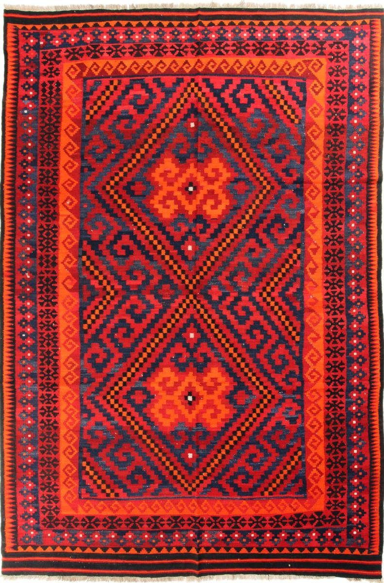 Orientteppich Kelim Afghan Antik 218x323 Handgewebter Orientteppich, Nain Trading, rechteckig, Höhe: 3 mm