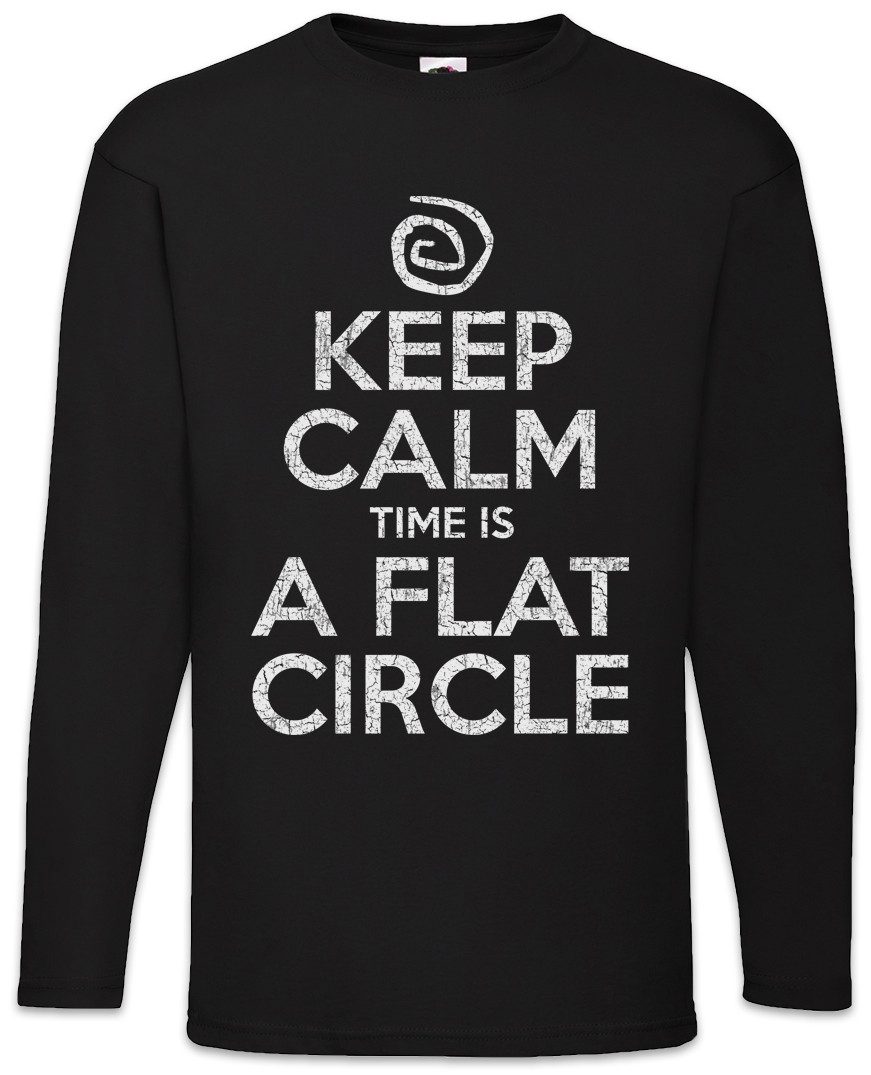 Langarmshirt Keep Calm Time Is A Flat Zirkel Langarm T-Shirt True Towards Tomorrow