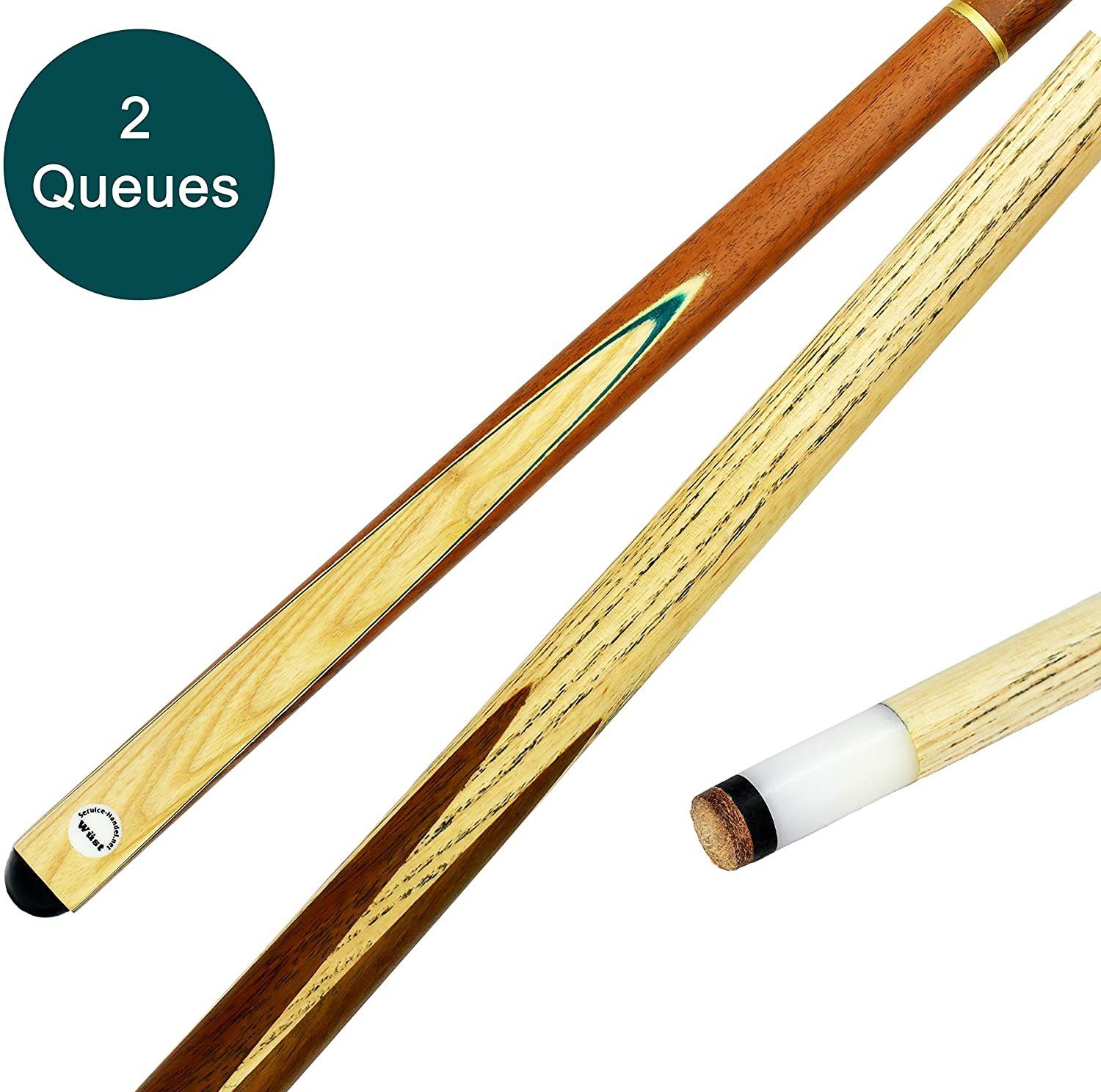 Billardtisch Billard Queue 2-teiliger aus edlem Holz - 147 cm