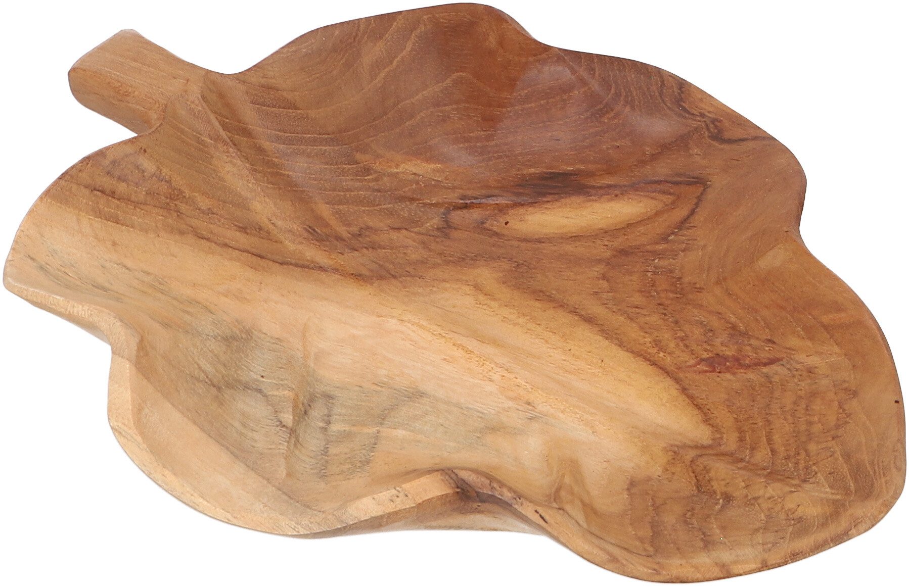 Guru-Shop Dekoschale Holzschale Blatt, geschnitzte Obstschale,.. günstig online kaufen