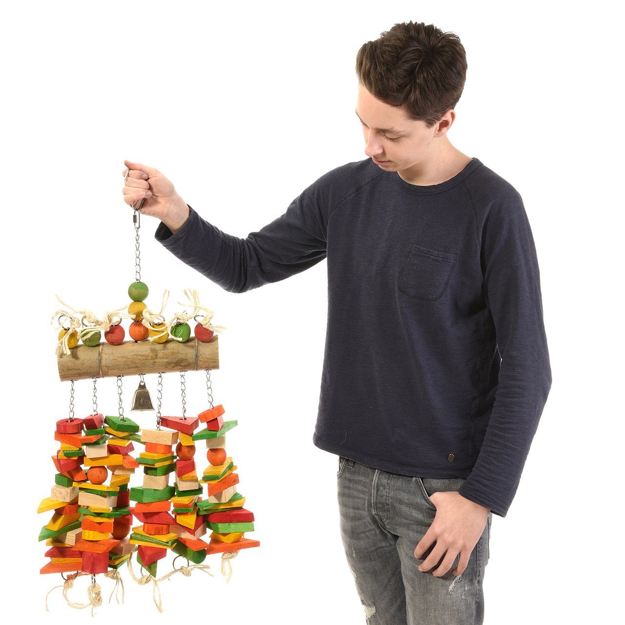 Happy Bird Tier-Intelligenzspielzeug Papageienspielzeug Jumbo-Bamboo XL, Ri günstig online kaufen