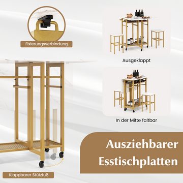 KOMFOTTEU Essgruppe, (Set, 3-tlg), mit 6 Flaschen Weinregal, für 2 Personen